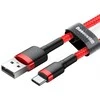 Baseus Cafule kabelis USB-C 3A 1m - Raudonas