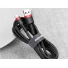 Kabelis Baseus USB2.0 A kištukas - USB C kištukas 1 m, QC3.0 su nailoniniu šarvu , raudonas/juodas