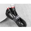 Kabelis Baseus USB2.0 A kištukas - USB C kištukas 1 m, QC3.0 su nailoniniu šarvu , raudonas/juodas