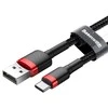 Baseus Cafule kabelis USB-C 2A 2m - Raudonas / Juodas