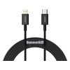 Baseus Superior serijos USB-C - Lightning kabelis 20W PD 2m - Juodas