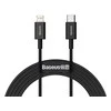 Baseus Superior serijos USB-C - Lightning kabelis 20W PD 2m - Juodas