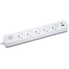 Przedłużacz TRACER Grid 5S Mobile Ready (5 gniazd,wyłącznik, 1x USB A+ 1x Type C, max 20W, baltas&pilkas)