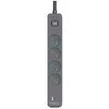 Listwa TRACER Power Line+ mobiliųjų įrenginių maitinimo laidas su viršįtampių apsauga, 1,5 m (4 lizdai + 1x USB A+, 1x C tipo, PD20W)
