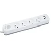 Przedłużacz TRACER Grid 4S Mobile Ready 1,5m (4 gniazda,wyłącznik, 1x USB A+ 1x Type C, max 20W, baltas&pilkas)