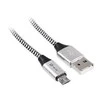 TRACER USB 2.0 AM - micro 1.0m juodas-sidabrinis cable