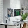 Alogic Glide lankstus dviejų svirčių monitoriaus laikiklis 17–35, baltas