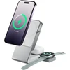ALOGIC Matrix 3 viename magnetinis įkrovimo dokas su Apple Watch įkrovikliu – baltas