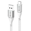 ALOGIC Ultra USB-A į USB-C laidas greitam įkrovimui ir duomenų perdavimui 3A/480Mbps 1,5m - Sidabrinis