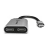 ALOGIC Ultra USB-C į USB-C jungtį ir garso išvestį adapteris - Space pilka