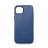 Dėklas Mujjo Full Leather Wallet Case for iPhone 15 Plus and 14 Plus - Monaco mėlynas