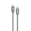 „Kanex Premium DuraBraid“ USB-C ir „Lightning“ kabelis (sidabrinis)