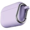 Šviesiai violetinis AirPods dėklas su karabinu