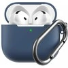 Class and Culture LLC KeyBudz Elevate Keychain - silikonowe etui ochronne do AirPods 4 gen. (cobalt mėlynas)