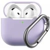 CULTURE KeyBudz Elevate raktų pakabukas – silikoninis apsauginis dėklas, skirtas 4 kartos „AirPods“ (levandų spalvos)