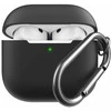 KeyBudz Elevate Keychain – silikoninis apsauginis dėklas, skirtas 4 gen. AirPods (juodas).