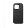 Dėklas Troubadour Goods Limited Mujjo Full Leather Wallet Case – dėklai, sukurti iPhone 15 Pro Max, suderinami su MagSafe (juodas)