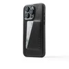 Dėklas Troubadour Goods Limited Mujjo Full Leather Wallet Case – dėklai, sukurti iPhone 15 Pro Max, suderinami su MagSafe (juodas)