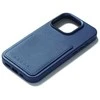 „Mujjo“ odinis piniginės formos dėklas – „iPhone 15 Pro“ telefonams skirti dėklai, suderinami su „MagSafe“ (monaco mėlynas)
