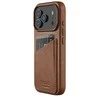 Mujjo Wallet Odinis dėklas - etui skórzane do iPhone 17 Pro kompatybilne su MagSafe (tan)