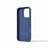 Mujjo Full Odinis dėklas iPhone 16 Pro tamsiai mėlyna