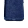 Mujjo Full Odinis dėklas with MagSafe and Metal Mygtukai for iPhone 14 Pro - Monaco Mėlyna