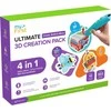 myFirst 3dPen Make Creator Kit - kreatywny komplektas 3D: długopis 3dPen Make, 3 zestawy tematyczne, 3 ruchome modele i įdėklai PCL mėlyna