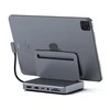 Port „Satechi Aliuminio“, skirta „iPad Pro“ (USB-C, USB-A, 4K HDMI, mikro / SD kortelių skaitytuvas, lizdo prievadas) (tarpinis pilkas)