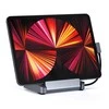 Port „Satechi Aliuminio“, skirta „iPad Pro“ (USB-C, USB-A, 4K HDMI, mikro / SD kortelių skaitytuvas, lizdo prievadas) (tarpinis pilkas)