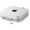 SATECHI Mac Mini stovas ir stebulė su NVMe SSD korpusu - Sidabrinis