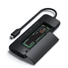 Adapteris USB Satechi SATECHI USB-C hibridinis kelių prievadų adapteris su SSD korpusu Juodas | MacBook M1 M2