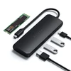 Adapteris USB Satechi SATECHI USB-C hibridinis kelių prievadų adapteris su SSD korpusu Juodas | MacBook M1 M2