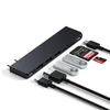 Adapteris ŠAKA 7in1 2 x USB C Satechi Pro HUB Slim ST-HUCPHSD MacBook vidurnakčio spalvos
