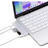 „Satechi“ USB-C Snap Hub, skirtas „MacBook Neo“ – sidabrinis
