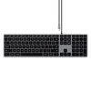 Wire klaviatūra USB C QWERTY Satechi Slim W3 su laidu ST-UCSW3M space pilka