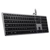 Wire klaviatūra USB C QWERTY Satechi Slim W3 su laidu ST-UCSW3M space pilka