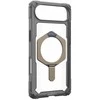 UAG Urban Armor Gear dėklas PLASMA XTE, suderinamas su „MagSafe“, skirtas IPHONE 17, pelenų / titano spalvos