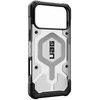 Dėklas „Urban Armor Gear“ „UAG Pathfinder Clear Magsafe“, „Ice“ / „Sidabrinis“ – „iPhone 17 Pro Max“