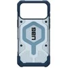 Dėklas Urban Armor Gear UAG Pathfinder Magsafe mėlynas skaidrus dirželis iPhone 17 Pro Max telefonui