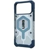 Dėklas Urban Armor Gear UAG Pathfinder Magsafe mėlynas skaidrus dirželis iPhone 17 Pro Max telefonui