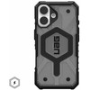 Dėklas „Urban Armor Gear“ „UAG Pathfinder Clear“ su „MagSafe“, skirtas „iPhone 16“ – pelenų spalvos