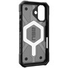 Dėklas „Urban Armor Gear“ „UAG Pathfinder Clear“ su „MagSafe“, skirtas „iPhone 16“ – pelenų spalvos