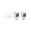 Išmanių termostatų komplektas, 2x termostatai + ZigBee - Wi-Fi stotelė, TUYA, valdomas programėle, WOOX
