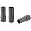 3 vnt 1/2" smūginių lizdų rinkinys, 6 taškų ilgio plona sienelė, 17-19-21 mm, Facom [NSB.3]
