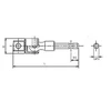 adapter/przejściówka uchylna su sześciokąta 1/4" na kwadrat 1/2", do nasadek ręcznych, 82mm, Koken [BD024E-1/2"]