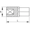 smūgio adapteris sumažinamas nuo 3/8" iki 1/4", IRIMO [162-65-1]