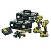 Grąžtas DEWALT COMBO KIT 18V DCK384P2T (DCD796+DCF887+DCG405) 2x5.0Ah