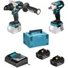 MAKITA KOMPLEKTAS COMBO 18V DLX2590TJ (DHP492, DTW300) 2×5,0Ah