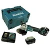 Makita DGA506RTJ Akumuliatorinis kampinis šlifuoklis, 18 V, ø125mm, 2X5,0Ah, 8500 min-1, MAKPACK