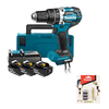 akumuliatorinė wiertarko-wkrętarka smūginis 18V, Makita [DHP484RT3J] 3x5,0Ah, LXT